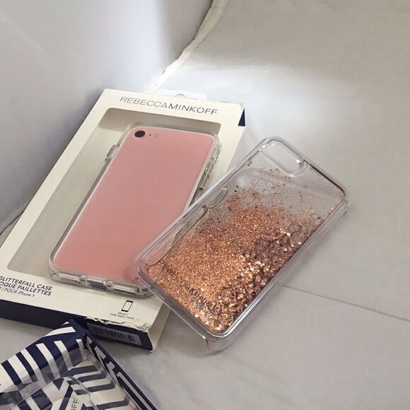 Rebecca Minkoff Gold Glitterfall iPhone 7 Case (H) - Picture 2 of 8